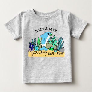 Camiseta Para Bebê Bebê personalizado do tubarão do bebê