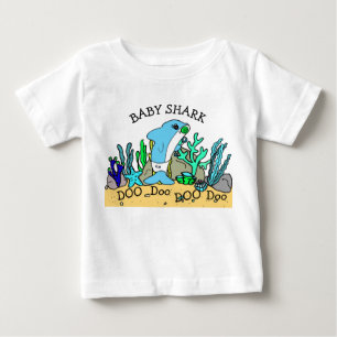 Camiseta Para Bebê Bebê personalizado do tubarão do bebê