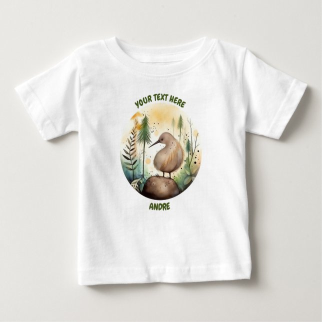 Camiseta Para Bebê Bebê Personalizado - Tee Kiwi (Frente)