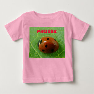 Camiseta Para Bebê Bebê Personalizável Ladybug