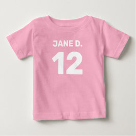 Camiseta Para Bebê Bebê personalizável rosa (designe na frente e nas 