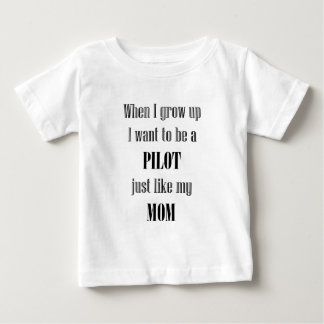 Camiseta Para Bebê Bebê Piloto Como Mãe