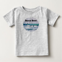 Camiseta Para Bebê Bebê Praia Enforca 10 Surfer Baby T-Shirt