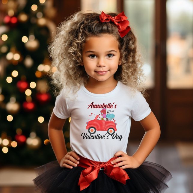 Camiseta Para Bebê Bebê Primeiro Dia dos Namorados Aniversário Primei (Criador carregado)