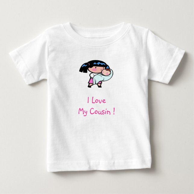 Camiseta Para Bebê bebê, primo de I LoveMy! (Frente)