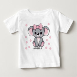 Camiseta Para Bebê Bebê Rosa Koala Bear