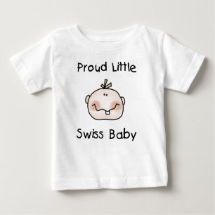 Camiseta Para Bebê Bebê suíço orgulhoso