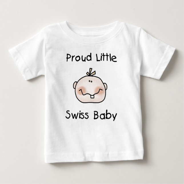 Camiseta Para Bebê Bebê suíço orgulhoso (Frente)
