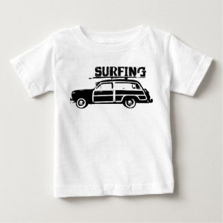 Camiseta Para Bebê Bebê surfando