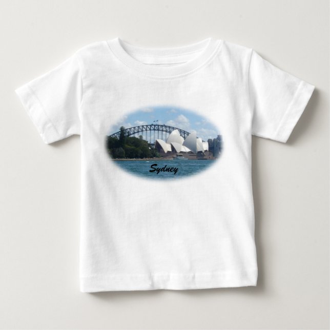 Camiseta Para Bebê bebê sydney harbor (Frente)