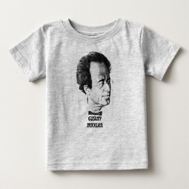Camiseta Para Bebê Bebê T de Gustav Mahler (Frente)