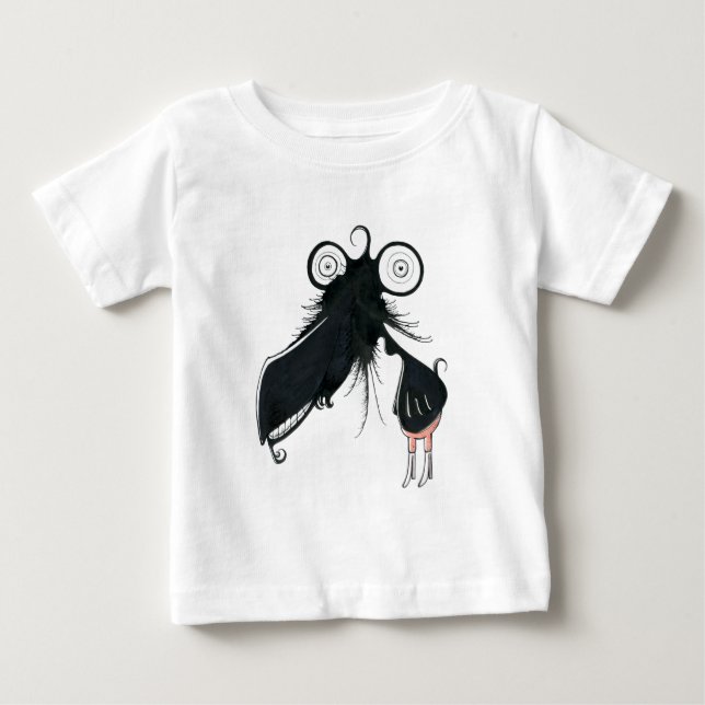 Camiseta Para Bebê Bebê T do monstro do Trombone (Frente)