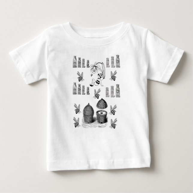 Camiseta Para Bebê Bebê T-Shirt Bee (Frente)