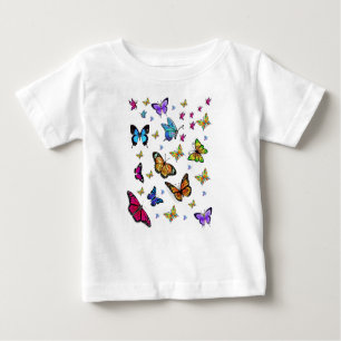 Camiseta Para Bebê Bebê T-Shirt Butterfly