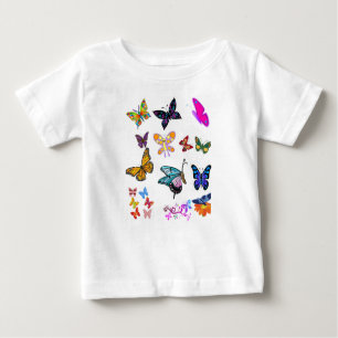 Camiseta Para Bebê Bebê T-Shirt Butterfly