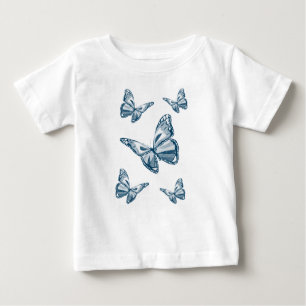Camiseta Para Bebê Bebê T-Shirt Butterfly