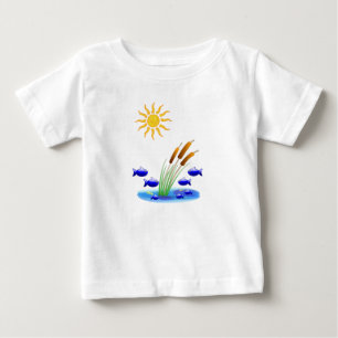 Camiseta Para Bebê Bebê T-Shirt Fish
