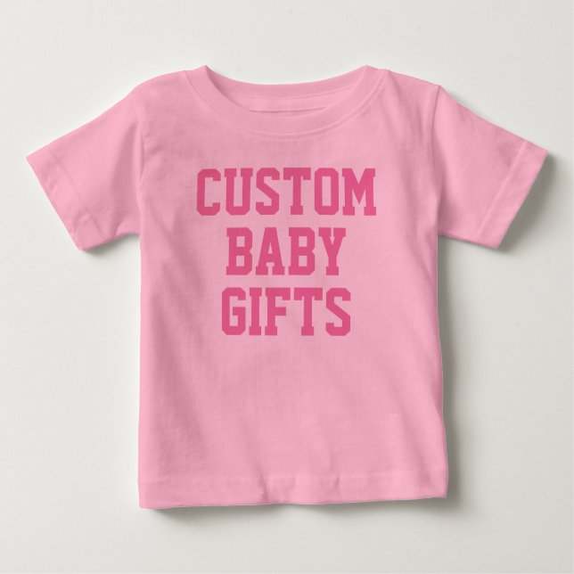 Camiseta Para Bebê Bebê T-Shirt Personalizado Bebê Oferece Vazio (Frente)