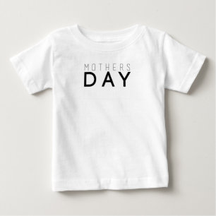 Camiseta Para Bebê Bebê Tee: Texto do Dia de as mães