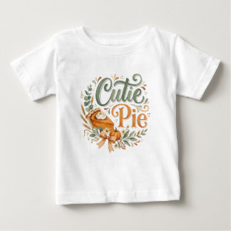Camiseta Para Bebê Bebê Torta de Abóbora Fofinho