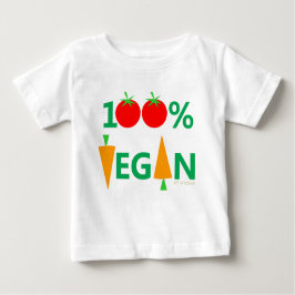 Camiseta Para Bebê Bebê Vegan Cartoon Cute Vegetais Humorísticos