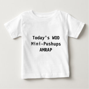 Camiseta Para Bebê Bebê WOD: Mini-Pushups