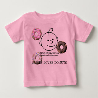 Camiseta Para Bebê Bebês ama Rosquinhas