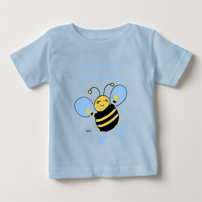 Camiseta Para Bebê Bebês Bonitos Com Abelha (Frente)