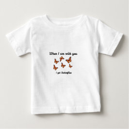 Camiseta Para Bebê Bebês Borboletas Macacão de Bebê Fofo