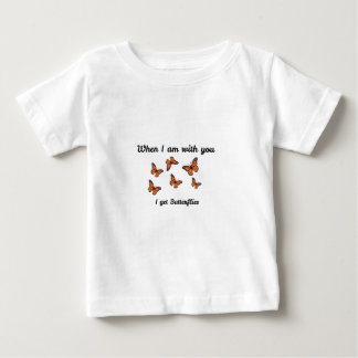 Camiseta Para Bebê Bebês Borboletas Macacão de Bebê Fofo