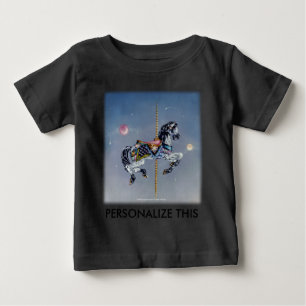 Camiseta Para Bebê Bebês - Cinza Mare Carousel Horse