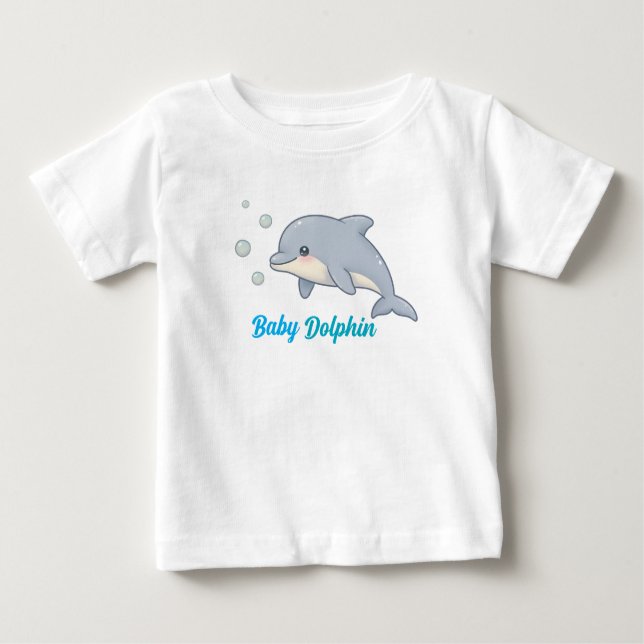 Camiseta Para Bebê Bebês de Golfinho (Frente)