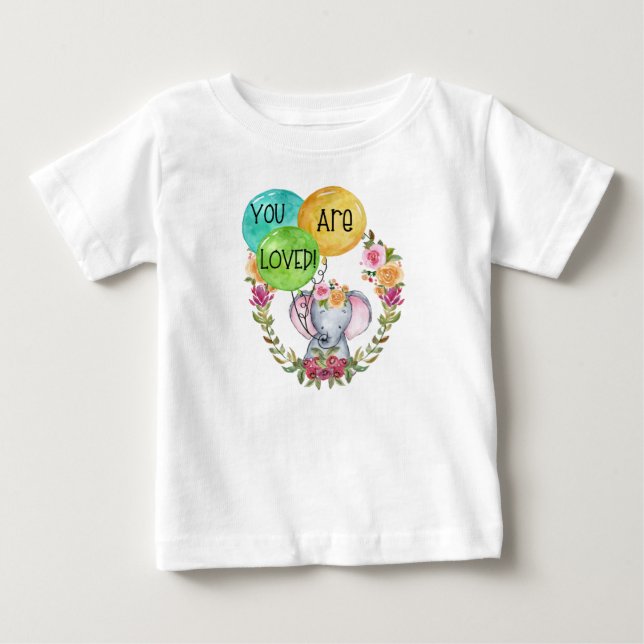 Camiseta Para Bebê Bebês Elefantes (Frente)