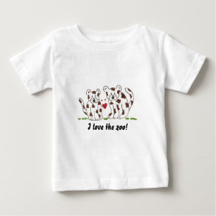 Camiseta Para Bebê Bebês Leopardos