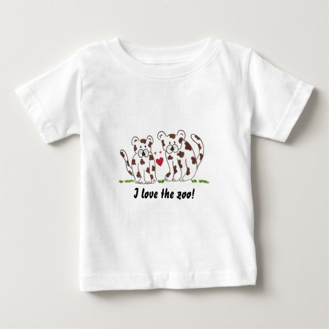 Camiseta Para Bebê Bebês Leopardos (Frente)