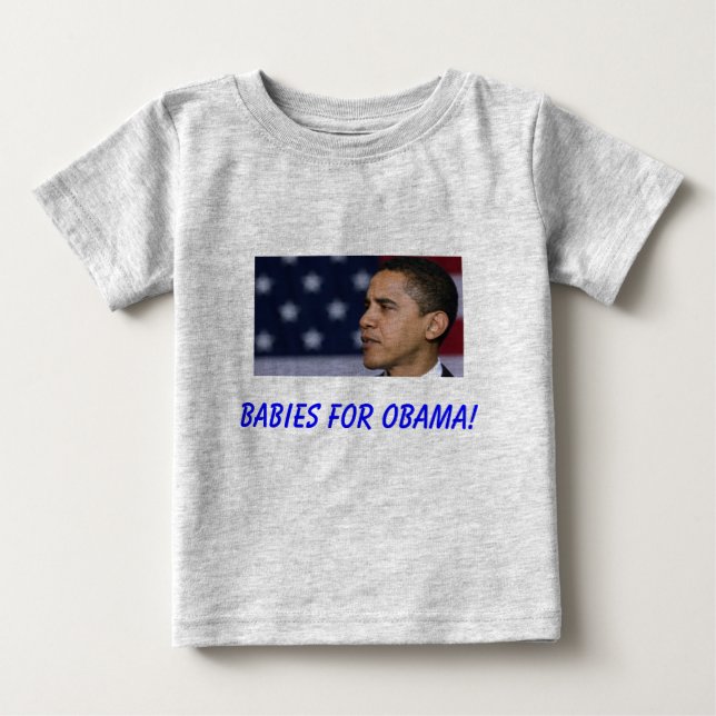 Camiseta Para Bebê Bebês para Obama! (Frente)