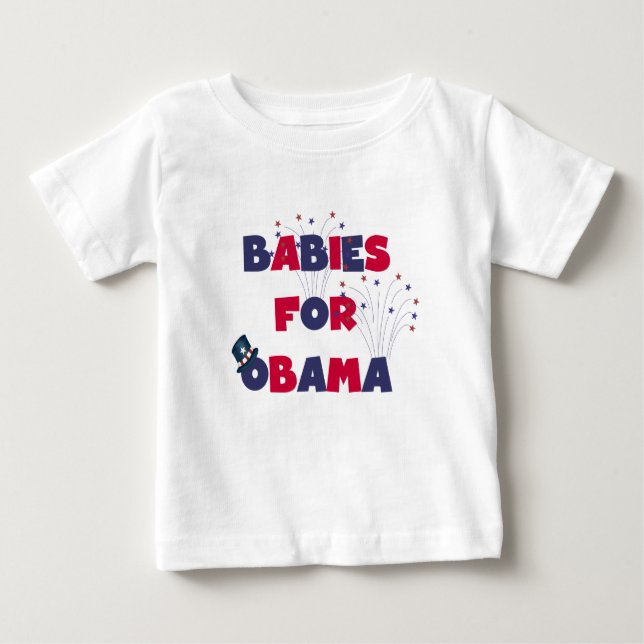 Camiseta Para Bebê Bebês Para Obama (Frente)
