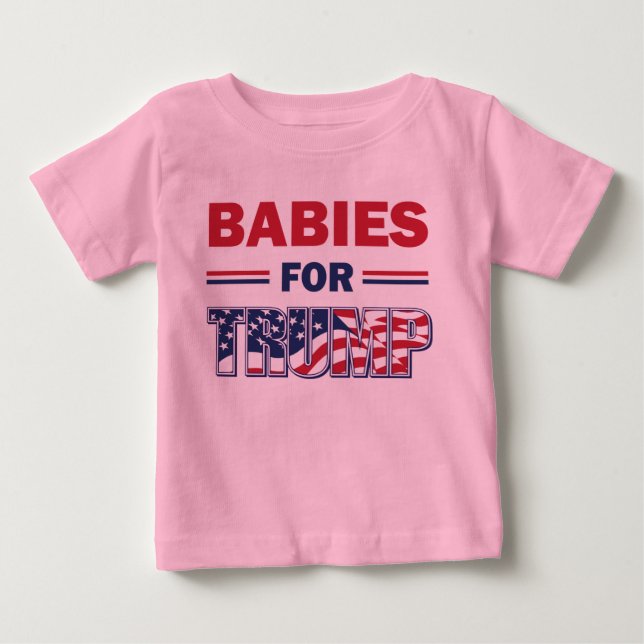 Camiseta Para Bebê Bebês para Trump (Frente)
