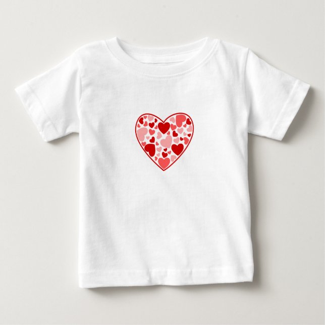 Camiseta Para Bebê Bebês - T-Shirt-Namorados Hearts (Frente)