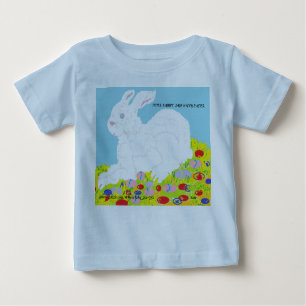 Camiseta Para Bebê Bebês T-Shirt Peter Rabbit diz Felz pascoa