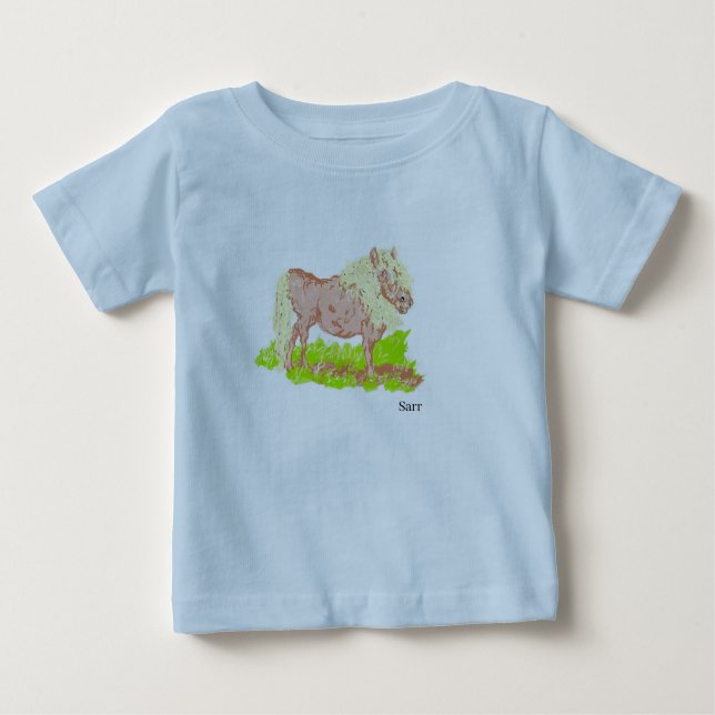 Camiseta Para Bebê Bebês - Um Pôneo (Frente)