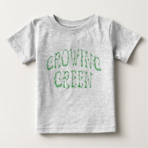 CAMISETA PARA BEBÊ BEBÊS VERDE EM CRESCIMENTO