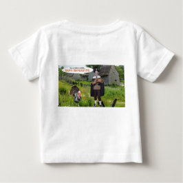 Camiseta Para Bebê bebezinho feliz peru de ação de graças
