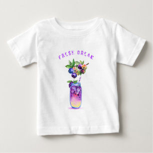 Camiseta Para Bebê Bebida Legal com suco de mirtilo fresco - Cocktail
