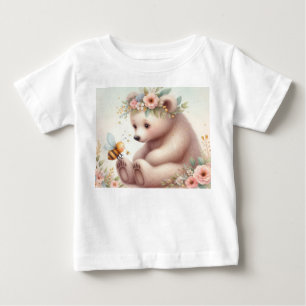 Camiseta Para Bebê Bebidas E Abelhas De Woodland Storybook