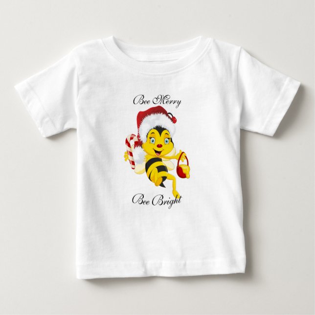 Camiseta Para Bebê Bee Felry Cartoon (Frente)