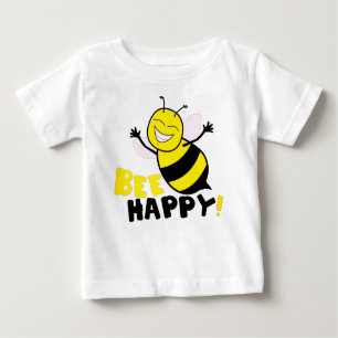 Camiseta Para Bebê Bee Happy