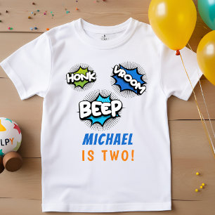 Camiseta Para Bebê Beep monster monster caminhões aniversariante