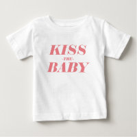 Beija A Camiseta Simples Do Bebê Do Design de text