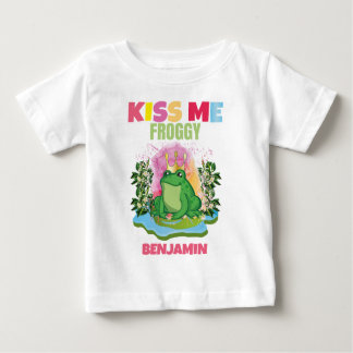 CAMISETA PARA BEBÊ BEIJA-ME GAROTO PERSONALIZADO E ENGRAÇADO.